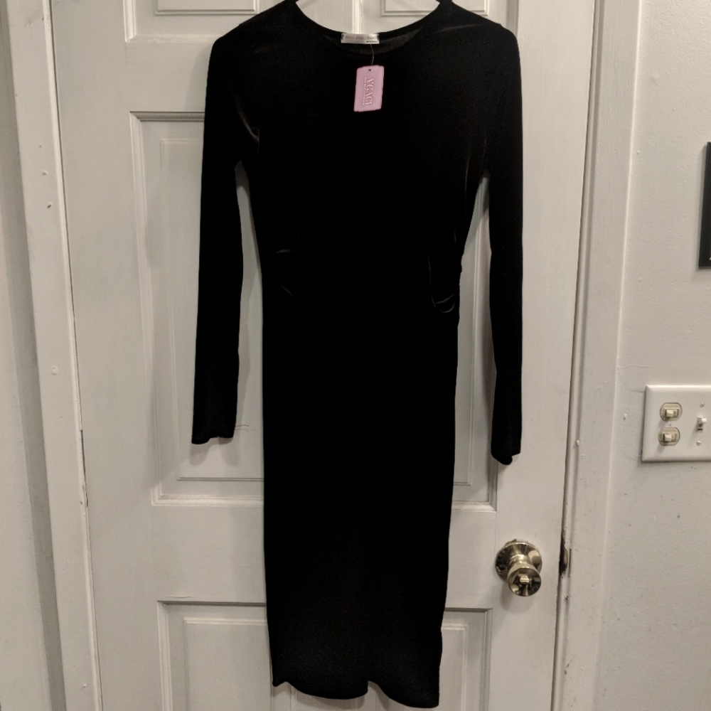 Black velvet dress